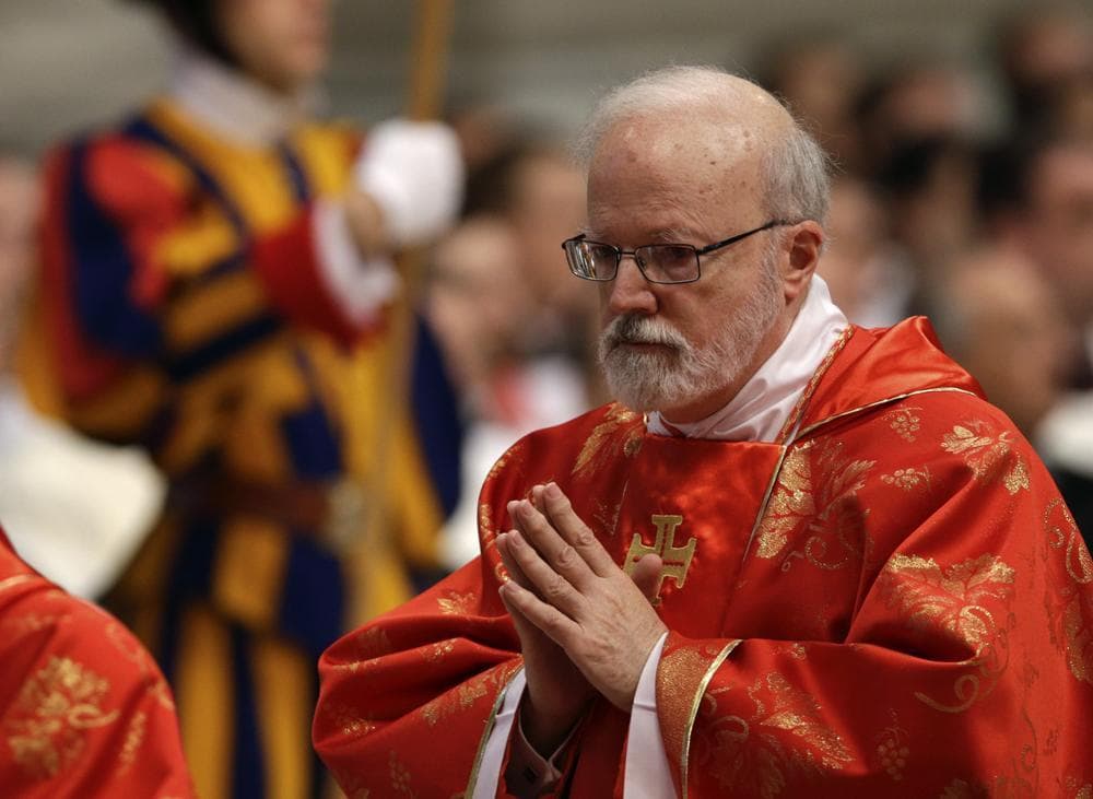 Boston Cardinal Sean O'Malley attends a Mass inside St. Peter's Basilica, at the Vatican, March 12, 2013. (Andrew Medichini/AP)