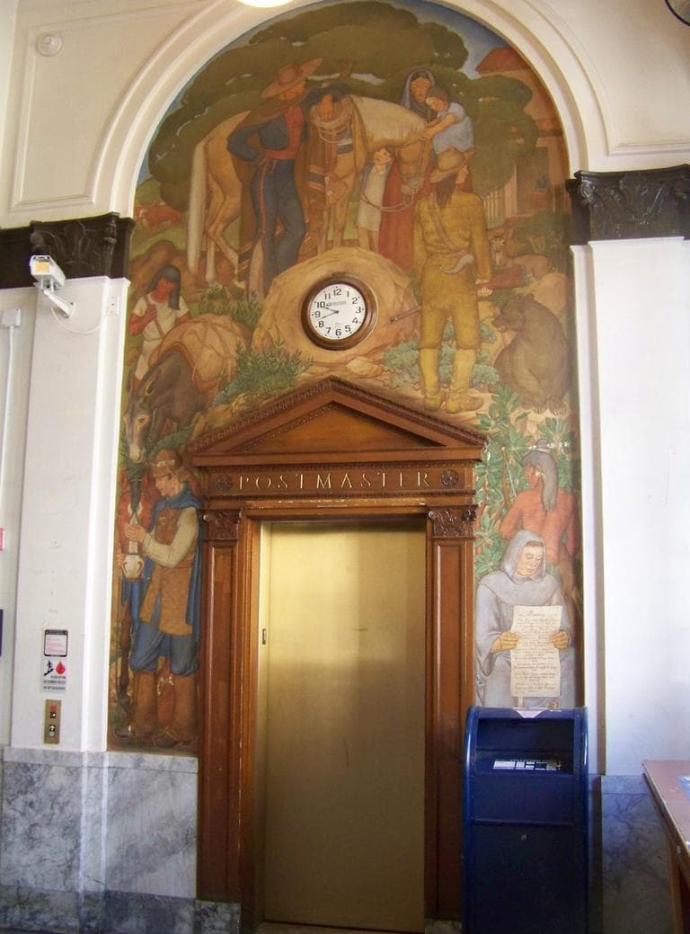 The mural inside the Berkeley Main Post Office is pictured in 2009. (Wayne Hsieh/Flickr)
