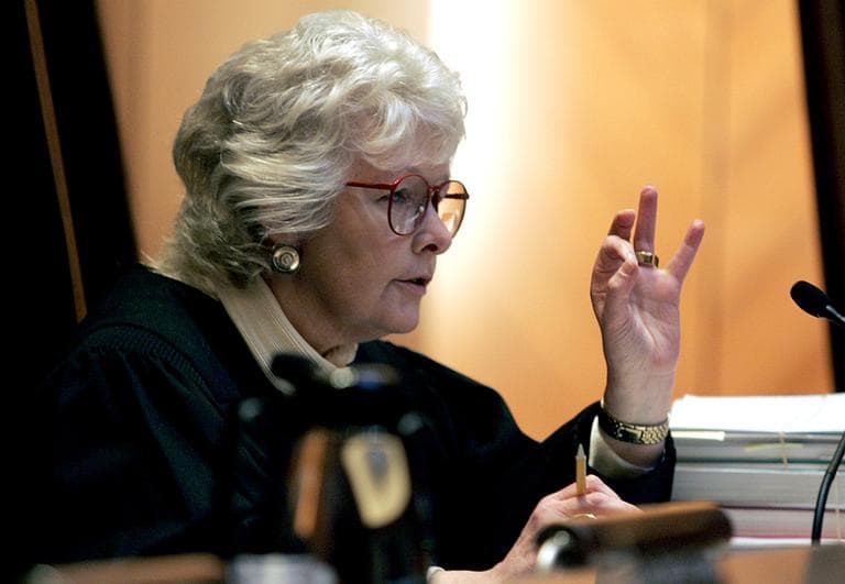 Massachusetts Supreme Judicial Court Chief Justice Margaret Marshall, author of the 2003 majority decision allowing gay marriage, is pictured in May 2005. (George Rizer/AP)