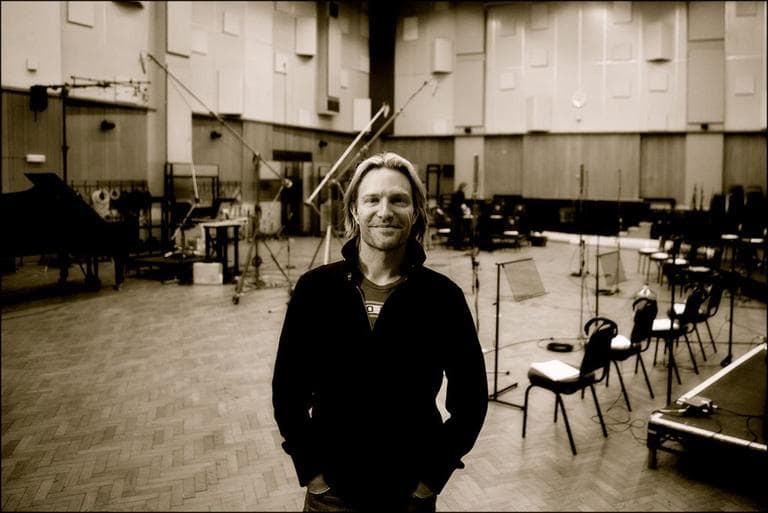 Eric Whitacre is pictured at Abbey Road’s Studio One in March 2011, recording the choral parts for Pirates of the Caribbean IV. (ericwhitacre.com)