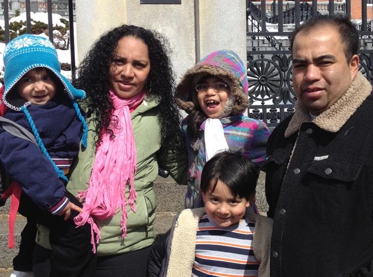 Irasema Zapata, who is living in Massachusetts illegally, has a deportation order but doesn't want to be separated from her family. (Asma Khalid/WBUR)