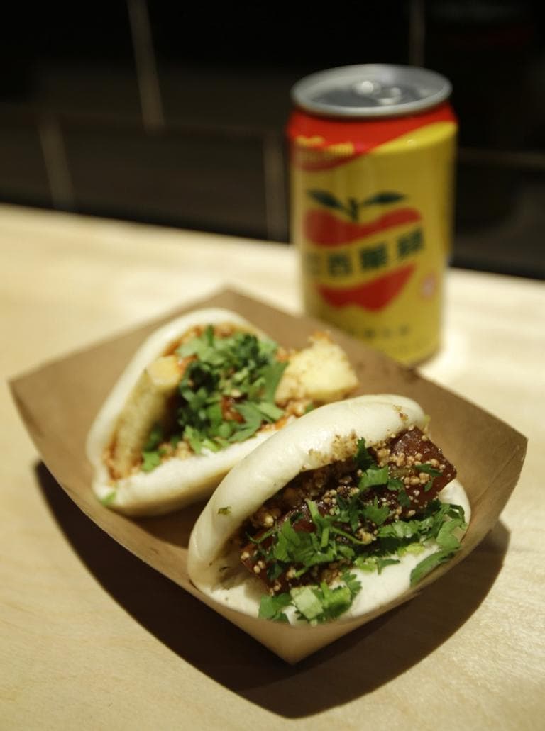 The Chairman Bao and Uncle Jesse Bao at chef Eddie Huang's Baohaus in New York. (Seth Wenig/AP)