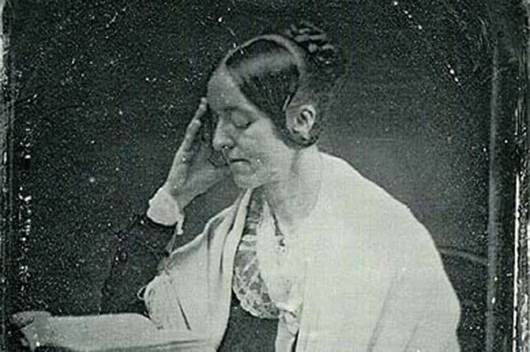 The only known daguerreotype of Margaret Fuller, by John Plumbe, 1846. (Wikimedia Commons)