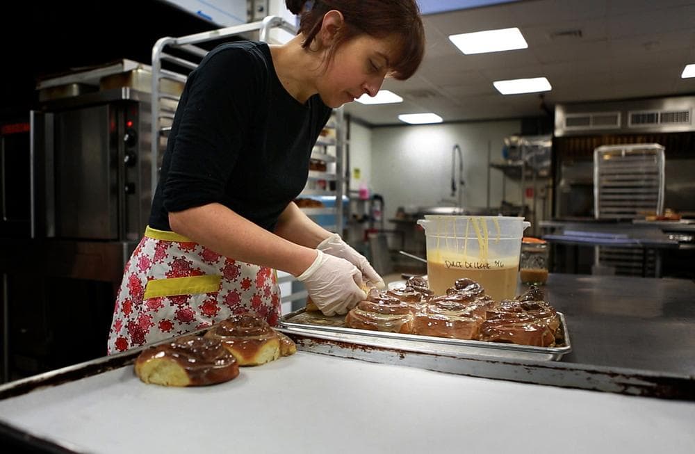 There’s something very nostalgic about doughnuts,” says pastry chef and Union Square Donuts owner Heather Schmidt. (Jesse Costa/WBUR)