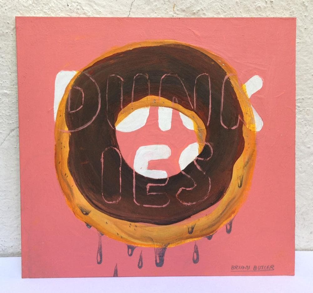 Brian Butler's take on Dunkin' Donutsl. (Courtesy of Hallway Gallery)