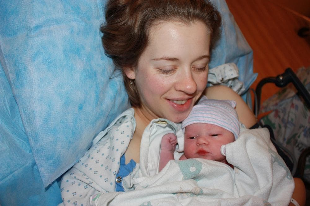 New mom Nora and baby Lauren in 2009. (Flickr/Sethmay)