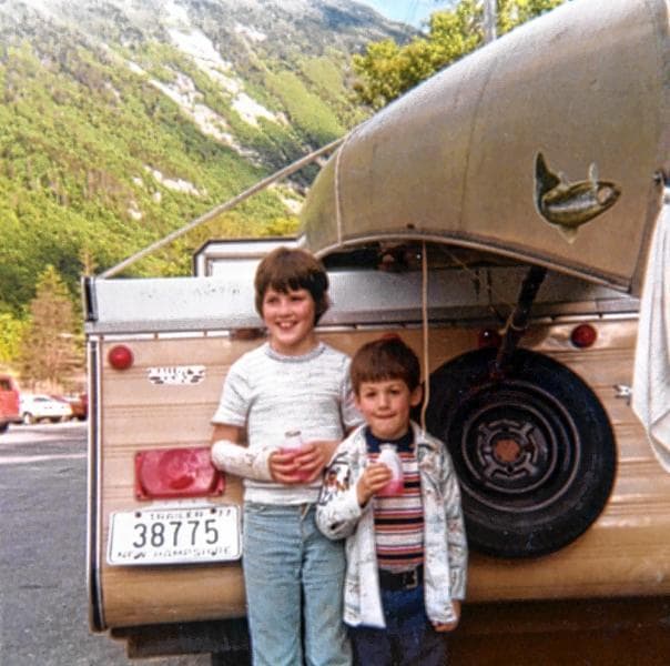 Annmarie Timmins, left, as a child with her brother on vacation in Franconia Notch (Courtesy Annmarie Timmins)