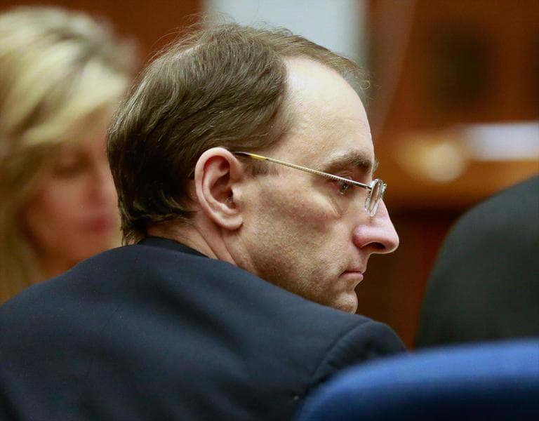 On Monday, Christian Karl Gerhartsreiter listens during final arguments at his trial. The notorious Rockefeller impostor was convicted Wednesday of a 1985 California murder. (Damian Dovarganes/AP)