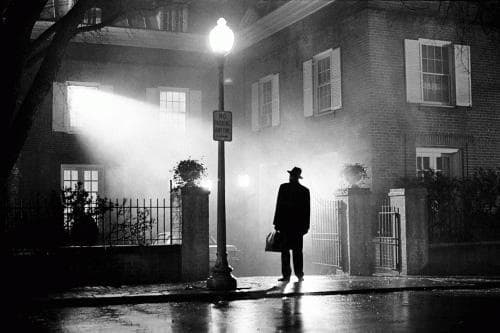 In this film publicity image released by Warner Bros. Entertainment, Max Von Sydow portrays Father Merrin in a scene from &quot;The Exorcist.&quot; (AP/Warner Bros.)