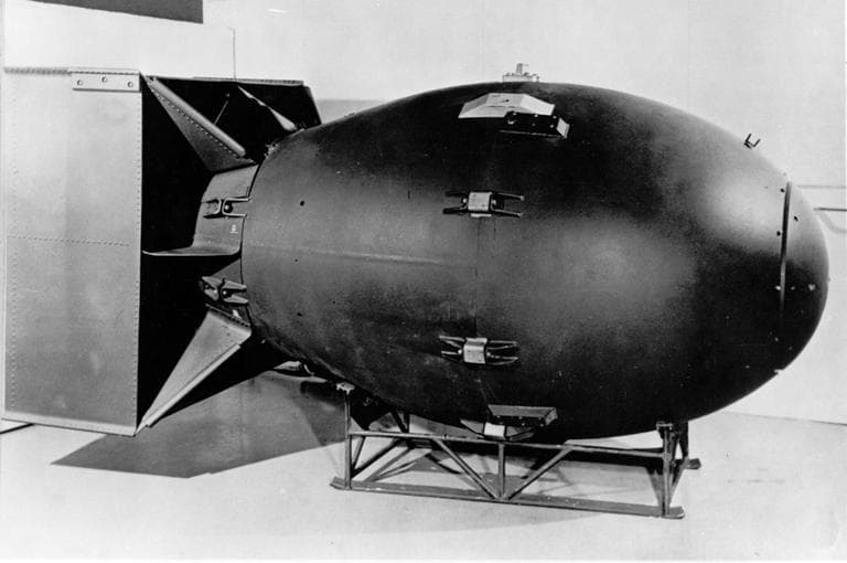 This is the type of atomic bomb exploded over Nagasaki, Japan, in World War II, the Atomic Energy Commission and Defense Department said in releasing this photo in Washington, December 6, 1960. (AP)