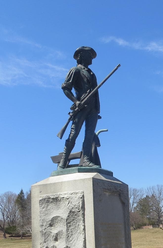 The Minute Man statue at Minute Man National Park in Concord, Mass. (Bruce Gellerman/WBUR)