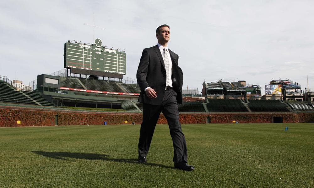 Theo Epstein is looking to lead the Chicago Cubs to their first World Series win since 1908. (Charles Rex Arbogast/AP)