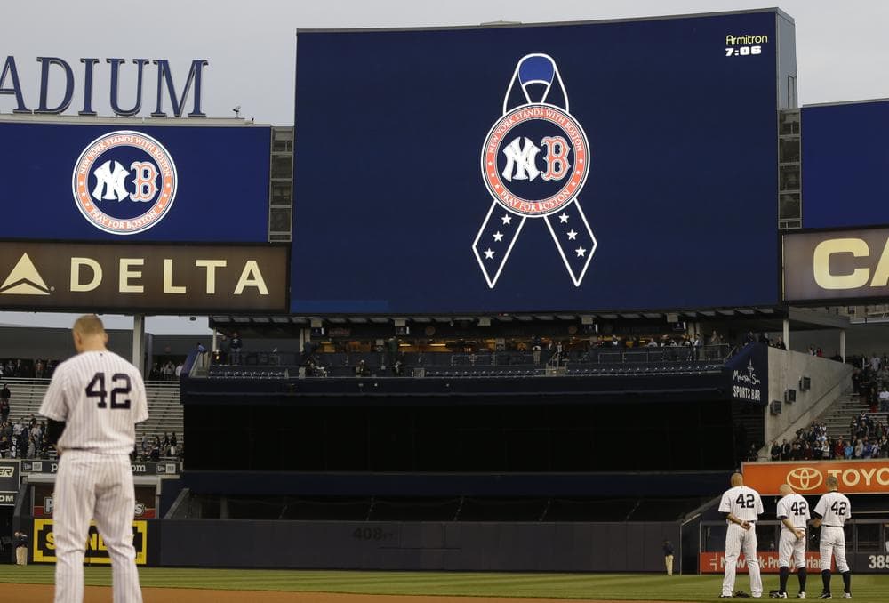 The New York Yankees are one of many teams from around the country that have rallied around Boston in the wake of Monday's trajedy. (Kathy Willens/AP)