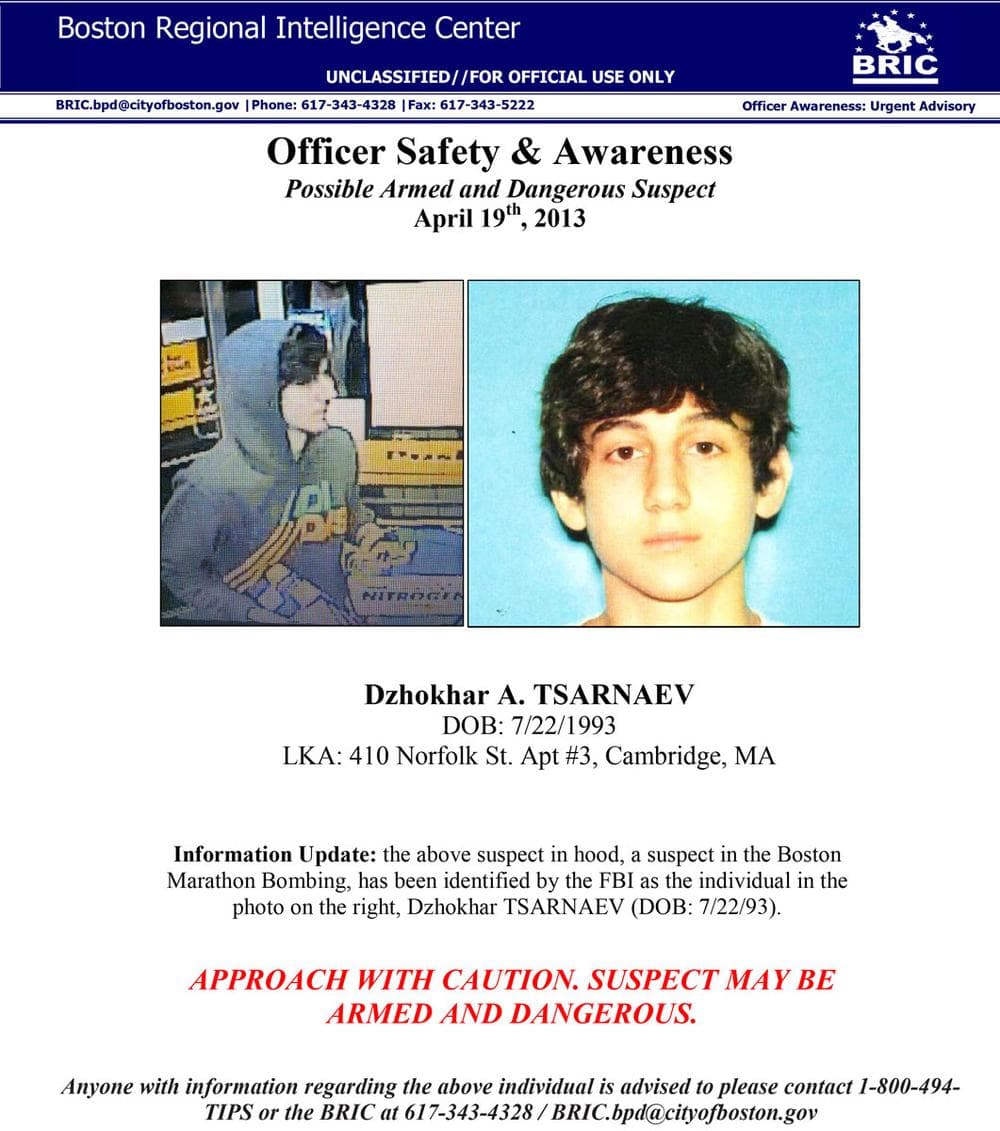 Dzhokhar A. Tsarnaev, 19, of Cambridge