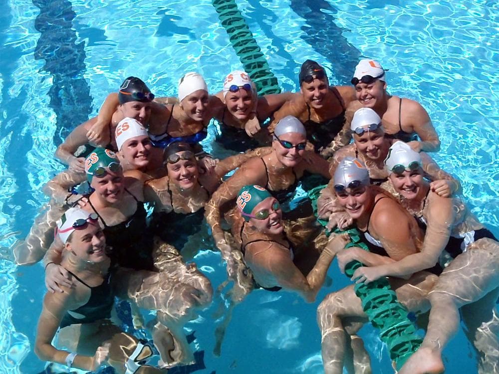 Hatic with her teammates at the University of Miami. (Courtesy of Christine Anderson)