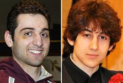 This combination of undated file photos shows Boston Marathon bombing suspects Tamerlan Tsarnaev, 26, left, and Dzhokhar Tsarnaev, 19. (The Lowell Sun and Robin Young/Here & Now)
