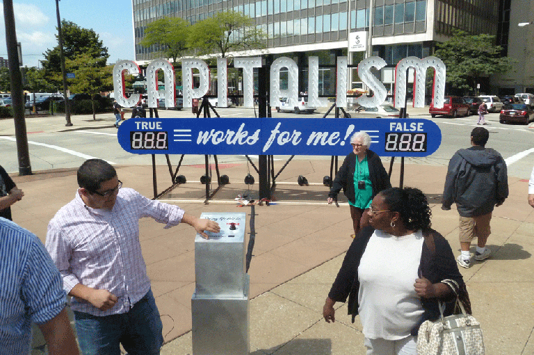 &quot;Capitalism Works for Me!&quot; by Steve Lambert (Flickr, SPACES Cleveland)