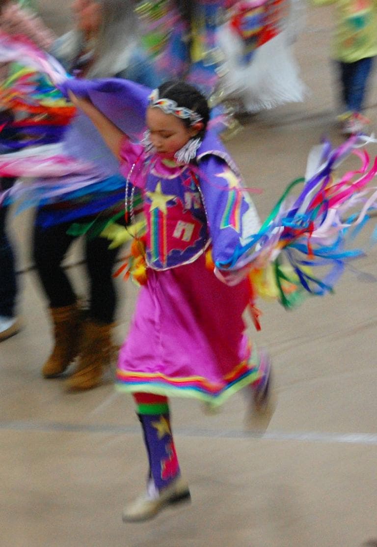 Intertribal dance at Brown University's &quot;Spring Thaw Pow Wow.&quot; (Greg Cook) 