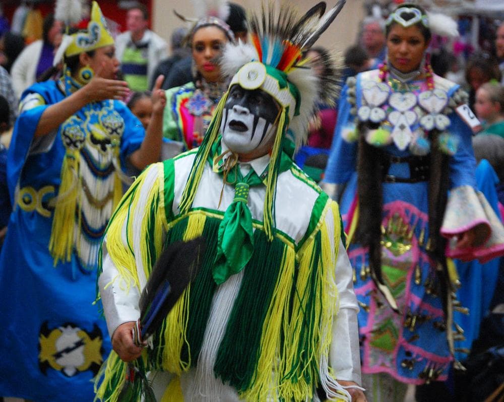 Intertribal dance at Brown University's &quot;Spring Thaw Pow Wow.&quot; (Greg Cook) 