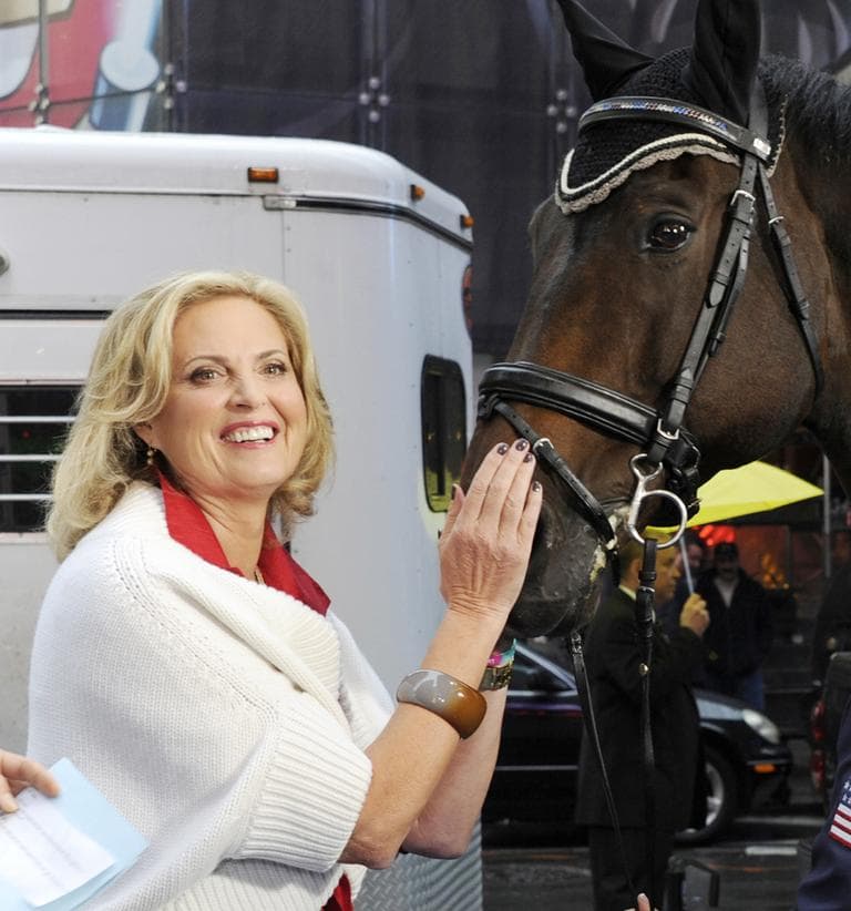 Ann Romney, wife of former Republican presidential nominee Mitt Romney, says her love of horses helped her overcome her fear that multiple sclerosis would put her in a wheelchair. (Ida Mae Astute/ABC's Good Morning America via AP)