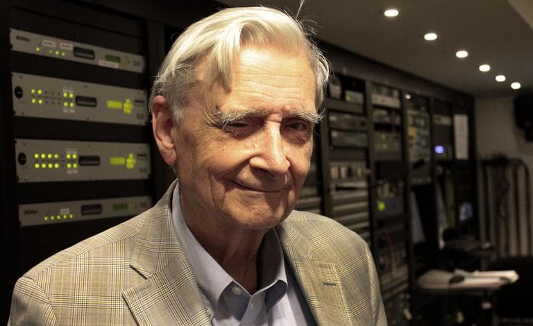 Scientist and Pulitzer Prize-winner E.O. Wilson joined On Point live in studio. (Robin Lubbock/WBUR)