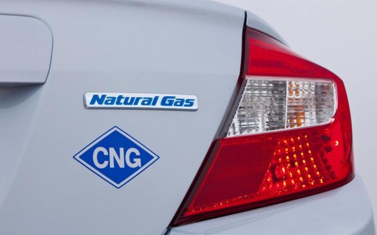 Honda Civic Natural Gas badge. (Honda)