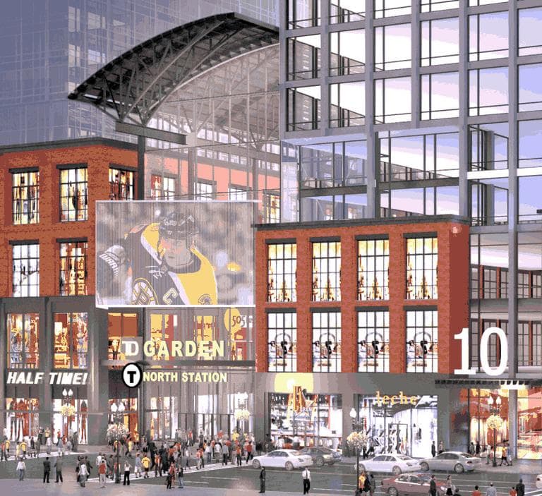 An artist's rendering of the new project filing at the TD Garden