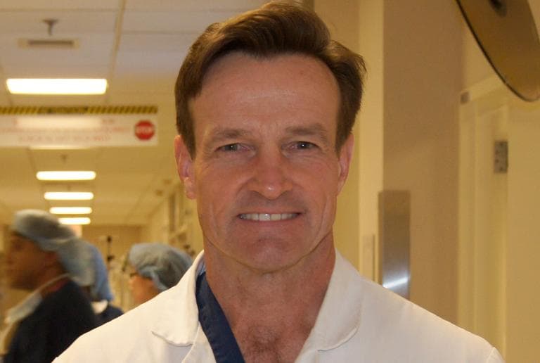 Dr. Eric Woodard, InVivo’s chief medical officer and chief of neurosurgery at New England Baptist Hospital (Lynn Jolicoeur/WBUR)