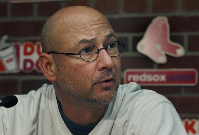 Boston Red Sox manager Terry Francona speaks at a news conference at Fenway Park in 2011. (Elise Amendola/AP)
