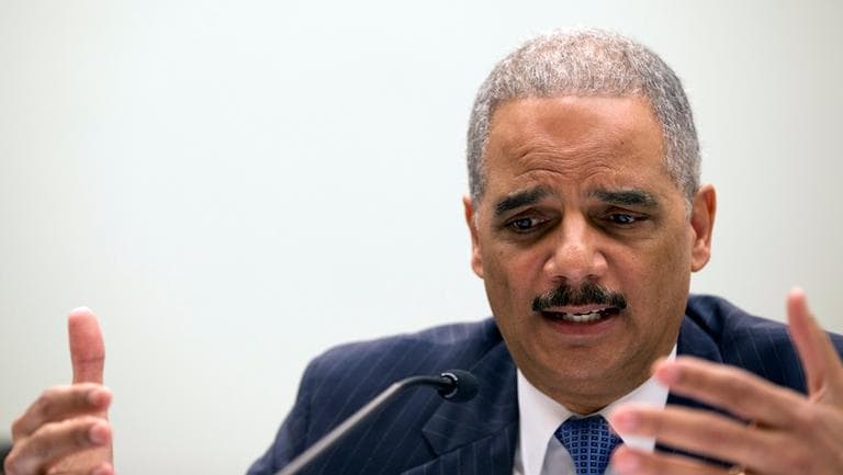 Attorney General Eric Holder testifies on Capitol Hill in Washington, Wednesday, May 15, 2013, before the House Judiciary Committee oversight hearing on the Justice Department. (Carolyn Kaster/AP)