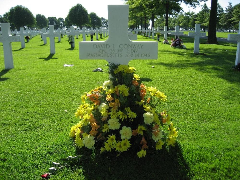 Geraldine Morenski visited her father's grave on Memorial Day in 2007. (Courtesy)