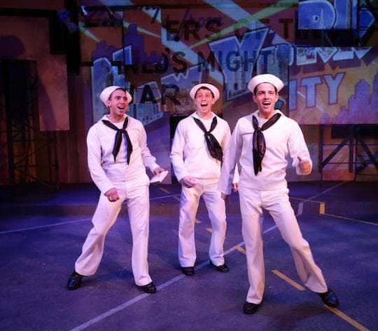 Phil Tayler, Zachary Eisenstat and John Amrosino in &quot;On The Town.&quot;  (Mark S. Howard)