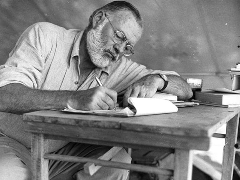 Writer Ernest Hemingway in Cuba.