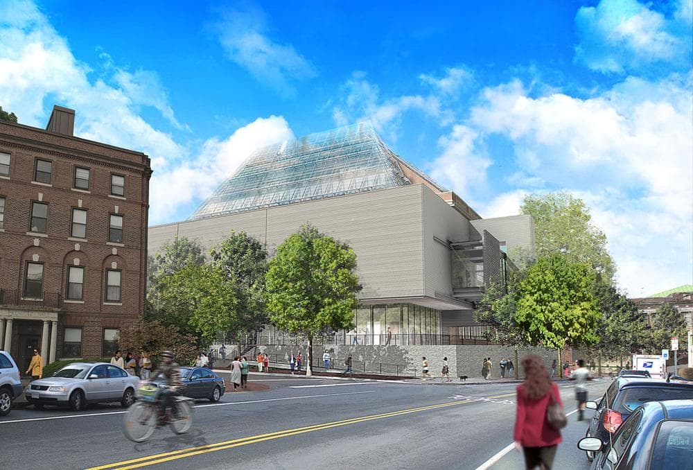 The Harvard Art Museums renovation and expansion project, rendering from Broadway and Prescott Street in Cambridge. (Courtesy Renzo Piano Building Workshop)