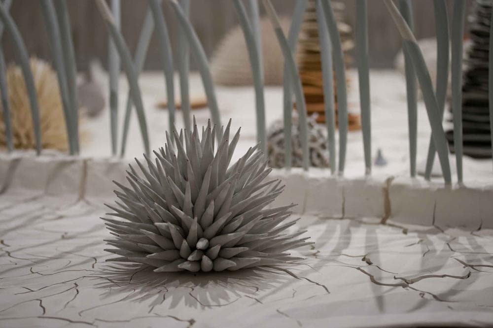 Dorina Molnar's “Prickles” are balls of spines that look like anemones. (Courtesy of the gallery)