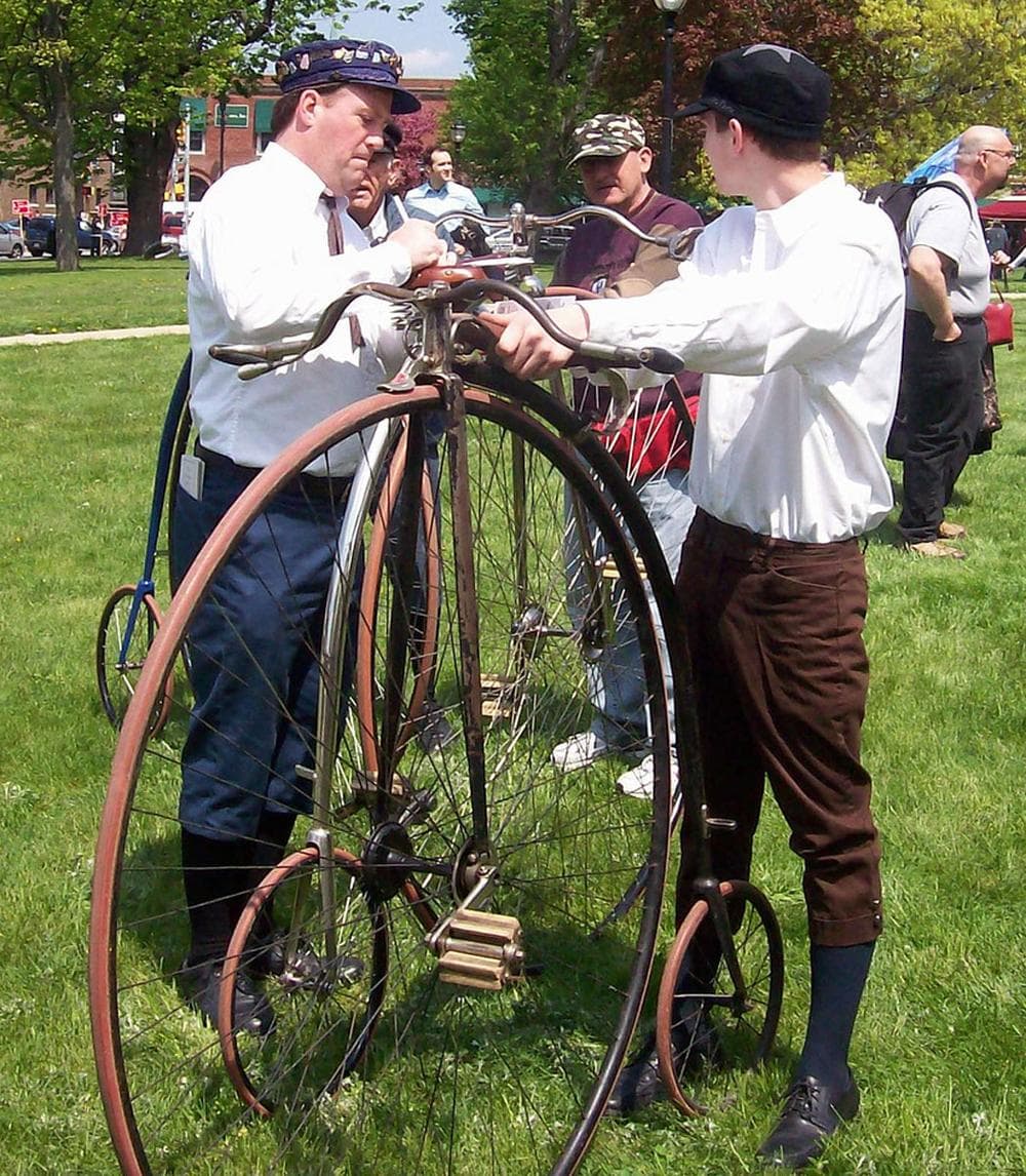 High-wheel bicycles at the Watch City Festival in Waltham. (Courtesy of the Charles River Museum of Industry &amp; Innovation)