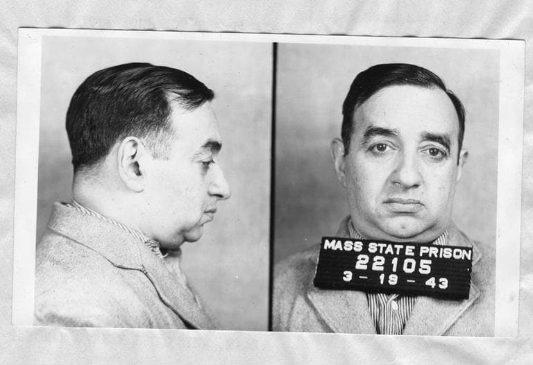 A mugshot of Harry &quot;Doc&quot; Sagansky, a legendary bookmaker from Brookline. When he was 91 years old, he spent 10 months in prison for contempt for refusing to testify before a grand jury. (Massachusetts Department of Correction)
