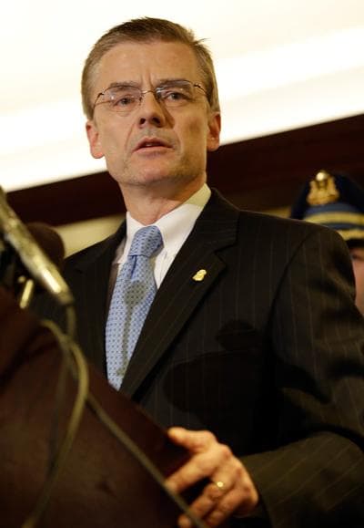 Special Agent in Charge of the FBI&#039;s Boston Field Office Richard DesLauriers, during a news conference on the investigation of the Boston Marathon explosions, April 18, 2013 (Julio Cortez/AP)