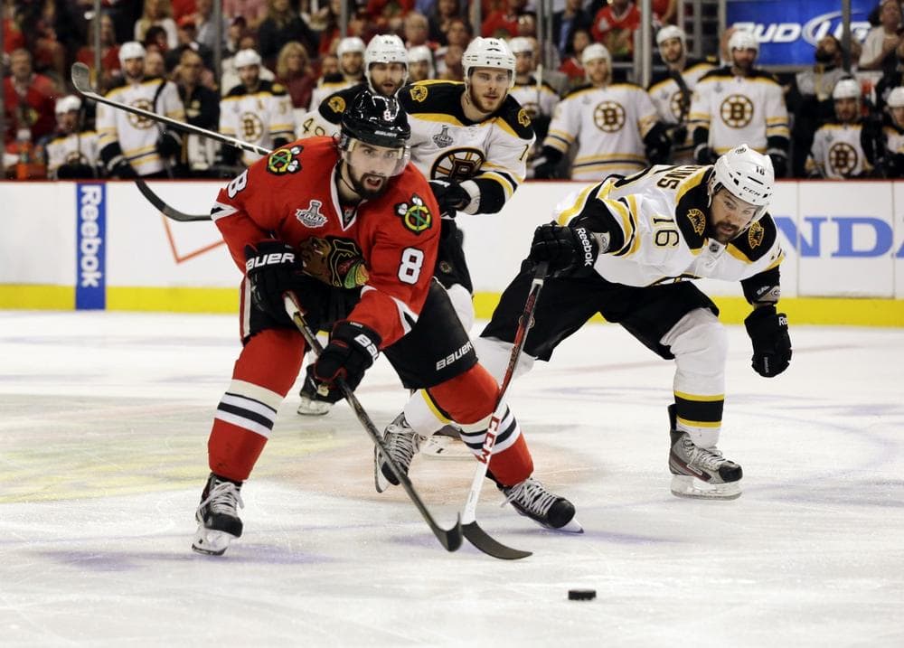 The Chicago Blackhawks took Game 1 of the Stanley Cup Finals in triple-overtime, but the Boston Bruins have proven capable of overcoming deficits in the past. (Nam Y. Huh/AP)