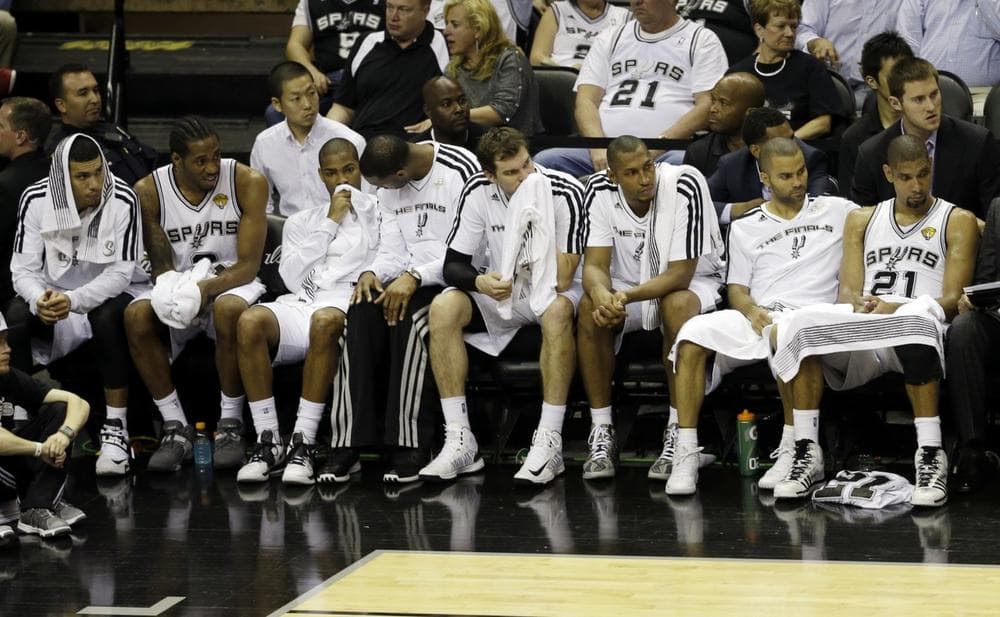  The Spurs lost their second game of the NBA Finals by double digits on Thursday.  (David. J Phillip/AP)