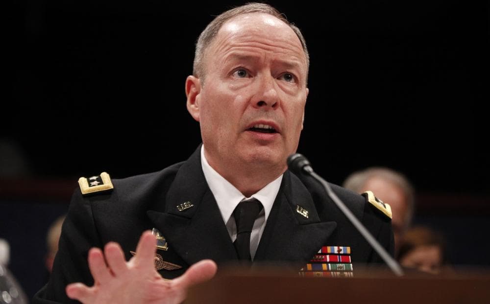 National Security Agency Director Gen. Keith B. Alexander testifies on Capitol Hill in Washington, Tuesday, June 18, 2013, before the House Intelligence Committee hearing regarding NSA surveillance. (Charles Dharapak/AP)