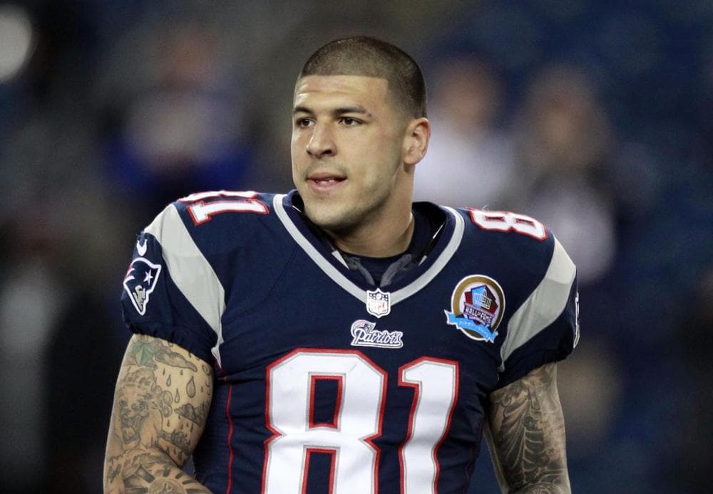 Aaron Hernandez is charged with murder in the death of a semi-pro football player. The tight end was cut by the New England Patriots shortly after his arrest. (AP)