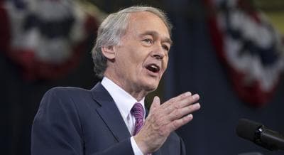 In this photo, Markey gestures during a campaign rally attended by President Barack Obama on Wednesday, June 12, 2013, in Boston. (Evan Vucci/AP)