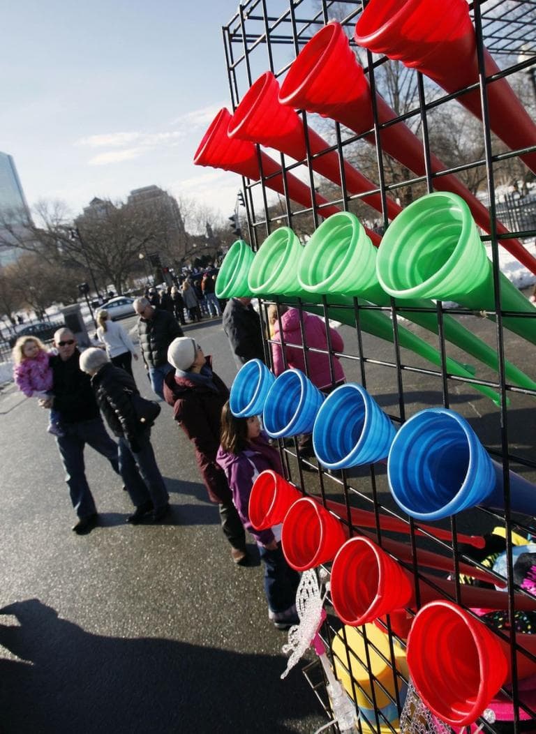 Noisemakers on display on Boston Common in 2010. (Michael Dwyer/AP)