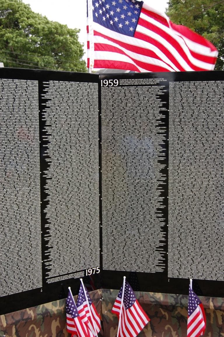 The &quot;Moving Wall&quot; lists the names of more than 58,000 Americans “in the order they were taken from us.” (Greg Cook)