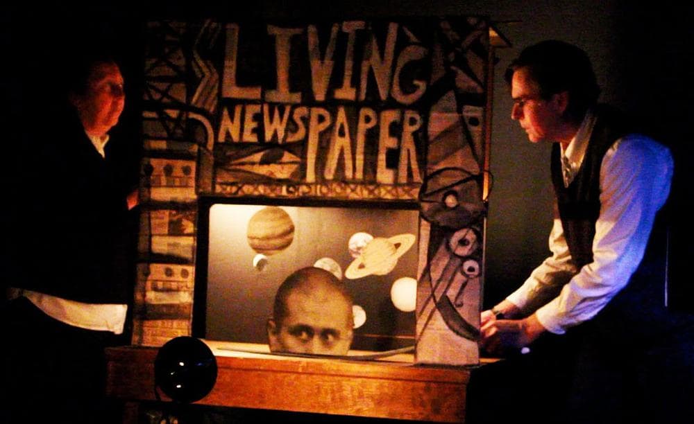 Great Small Works performs a “Living Newspaper.&quot; (Courtesy of Toy Theatre Festival)