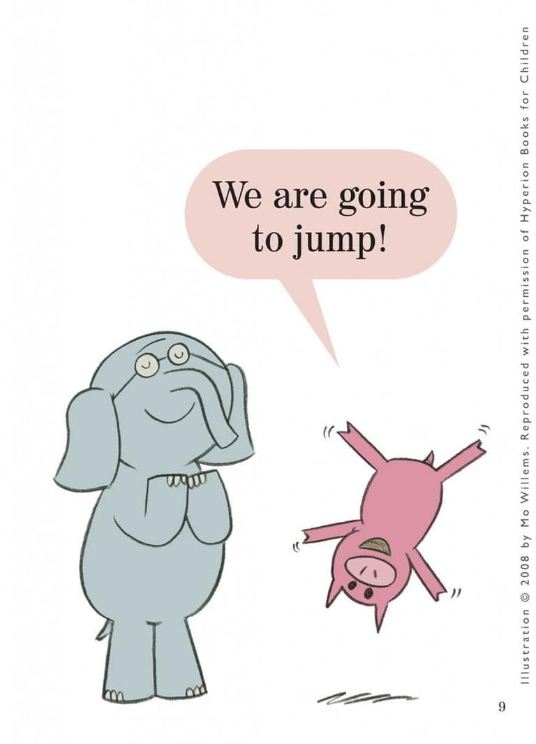 Elephant and Piggie in Mo Willems's &quot;Are You Ready to Play Outside?,&quot; 2008. (Mo Willems/Courtesy of Hyperion Books for Children)