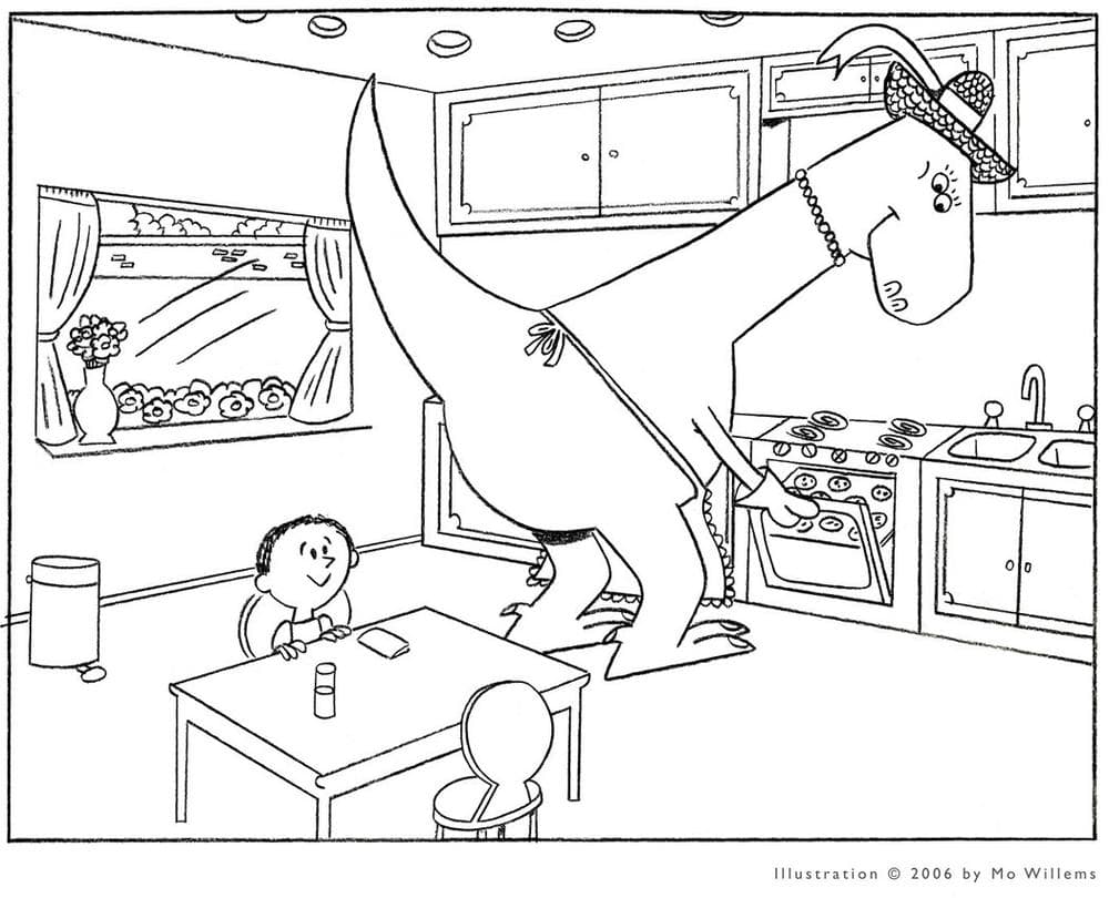 From Mo Willems's &quot;Edwina the Dinosaur Who Didn't Know She Was Extinct,&quot; 2006. (Mo Willems/Courtesy of Hyperion Books for Children)