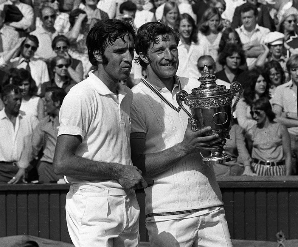 Jan Kodes, right, was victrious at the 1973 Wimbledon Championships, but he faced a depleted field. (Bob Dear/AP)