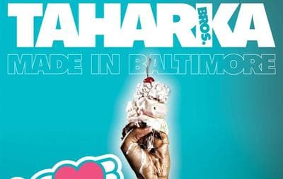 Detail of Taharka Brothers Ice Cream poster. (Taharka Bros.)